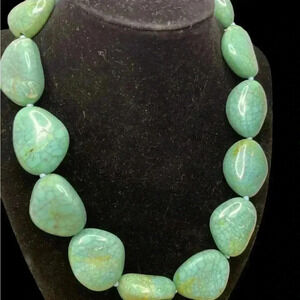 Turquoise Stone Necklace 18-20” long